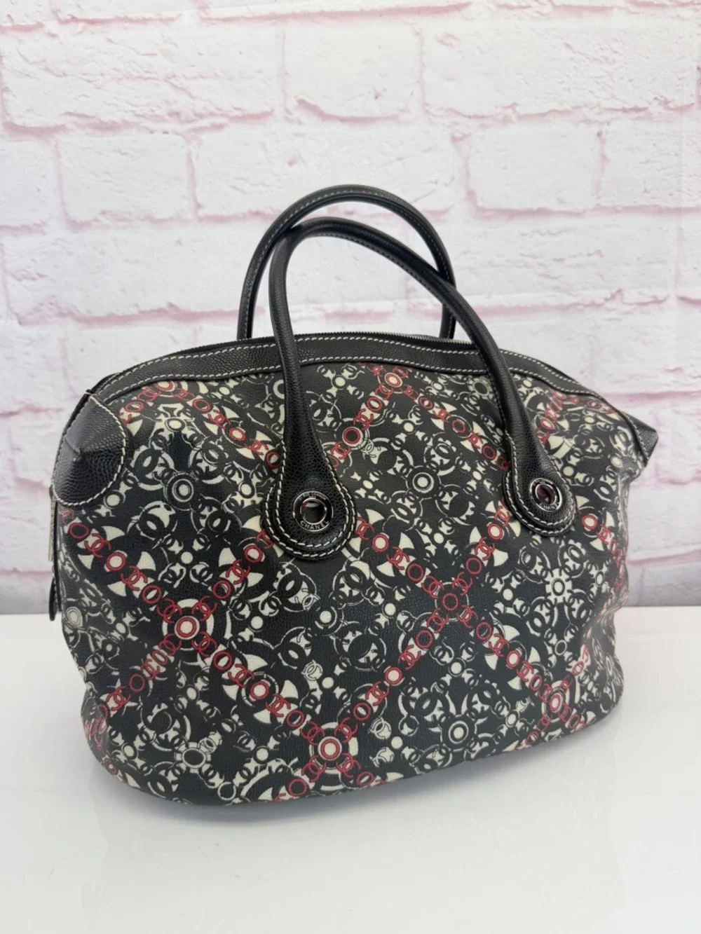 Chanel Coco Optic Graphic Bowler Large Bag